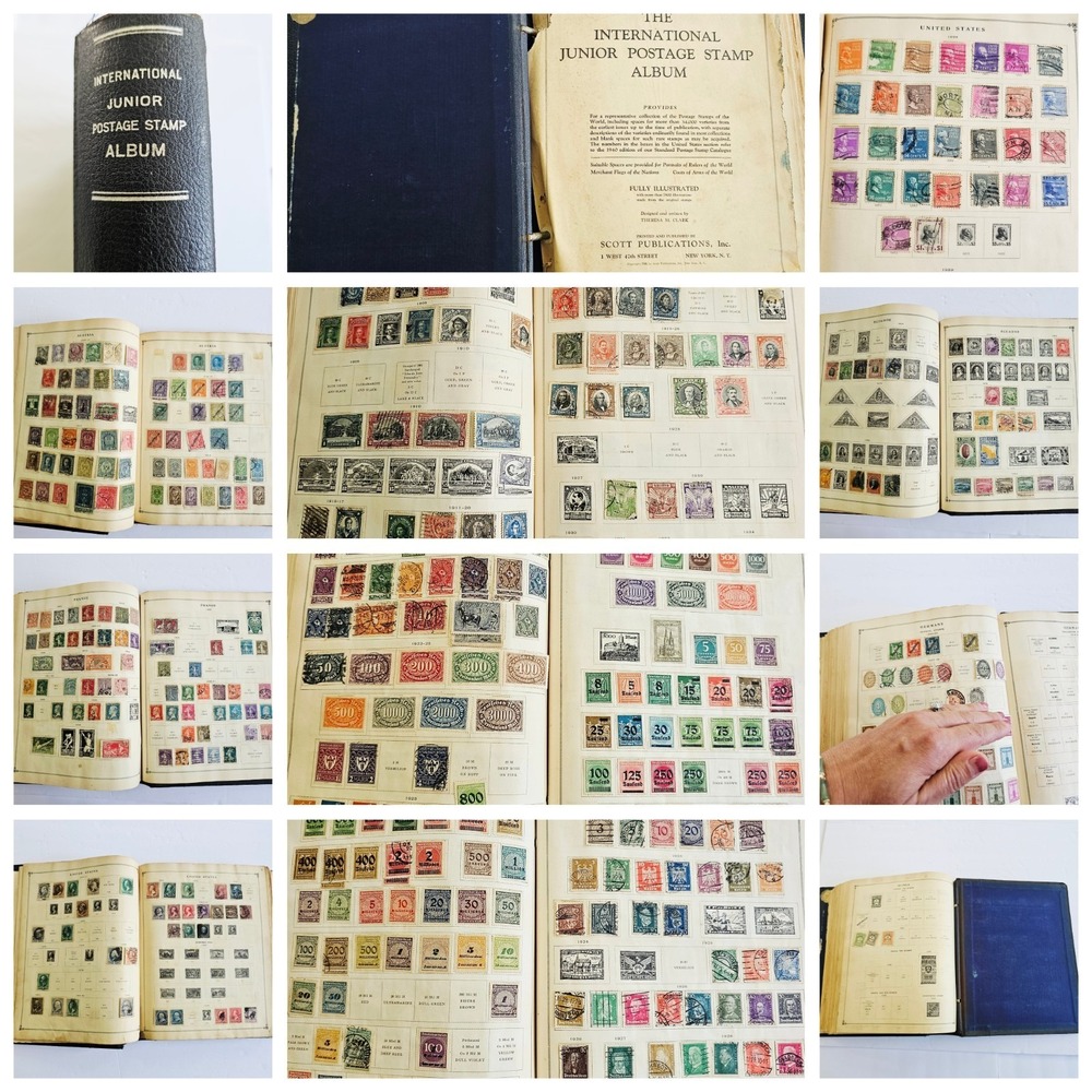 Vtg Scott International Junior Stamp Album Part 1 A-Guinea Classic US & World